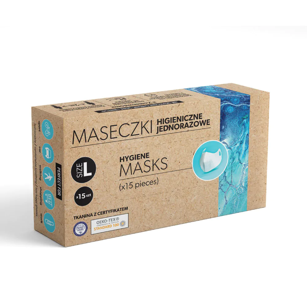 Maseczki ochronne białe 5-pack